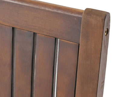 Wilson - Rustic Dining Chair Acacia Wood With Slat Panel Design (Set of 2) - Dark Brown