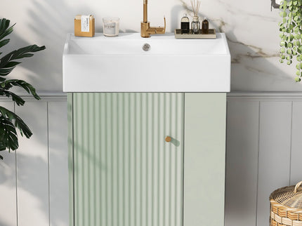 Modern Floating Bathroom Vanity With Ceramic Basin Perfect For Small Bathrooms