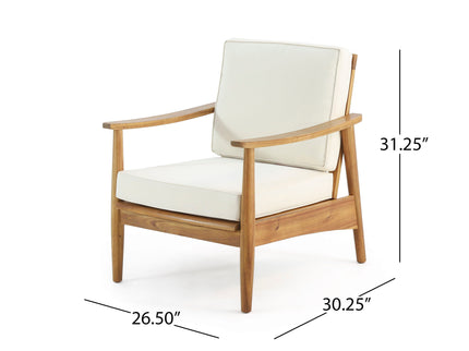 Emmry - Outdoor Acacia Wood Club Chair