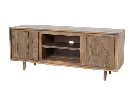 TV Cabinet With Recycle Wood 2 Door - Brown