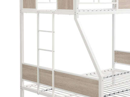 Modern Metal Bunk Bed With Dual Side Ladder And Metal Desig