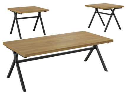 3 Piece Occasional Set, Coffee Table And 2 End Tables - Brown