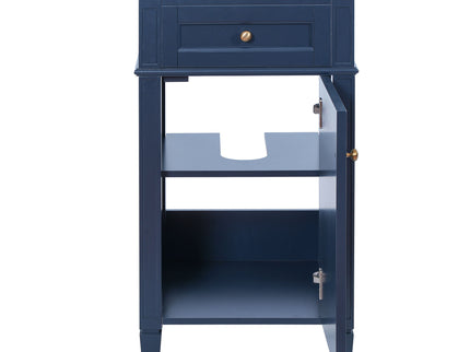 French Style Bathroom Vanity With Sink, Soft-Closing Door, Adjustable Shelf, Rectangular Design