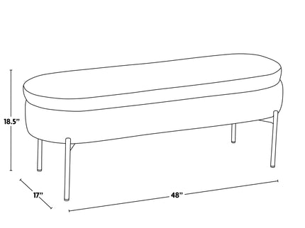 Chloe - Contemporary / Glam Bench