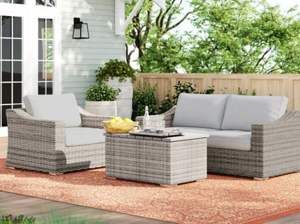Stylish Sofa Seating Group With Cushions Perfect For Outdoor Gatherings