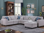 Gray / 6 Seater LAF Sectional With Ottoman