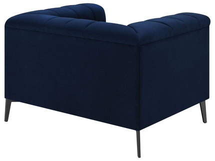 Darci - Accent Armchair With Seating And Tapered Legs - Blue