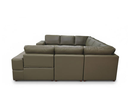 Upholstered Large Arms Sectional With Recliner Seats