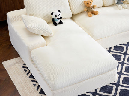Compressed Sofa With 3 Back Cushions, 2 Throw Pillows