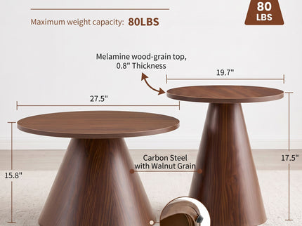 Modern Nesting Coffee Table Set For Living Room