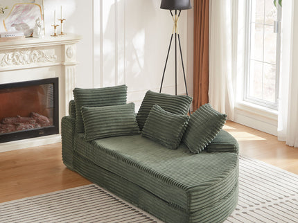 Semi Circular 2 In 1 Sofa Bed With Neck Pillow