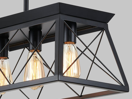 Chandelier Pendant Light For Dining Room Kitchen, 5 Light Fixture With Adjustable Height