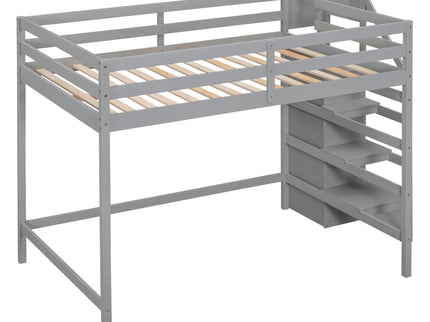 Loft Bed With Built In Storage Wardrobe And Staircase