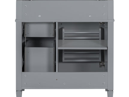 Bathroom Vanity With 2 Drawers And Tip-Out Drawer, Storage Cabinet