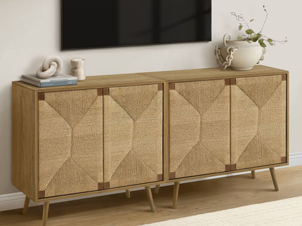 Accent Chest, 2 Door Cabinet, Storage Furniture - Walnut