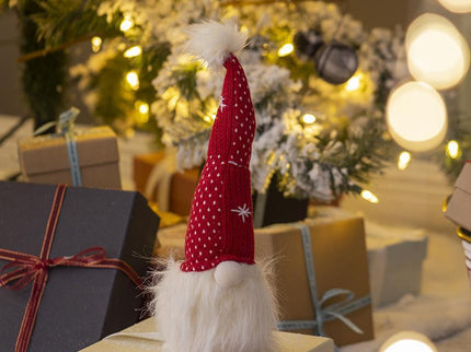 Christmas Gnomes Decorations, Christmas Table Home Ornaments For Holiday Party Gifts (Set of 2) - White / Red