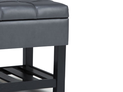 Saxon - Upholstered Transitional Storage Ottoman Bench