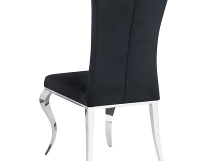 5 Piece Dining Set With Upholstery, Rectangular Table - Black