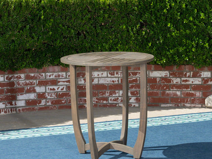 Hermosa - Rustic Circular Bistro Table - Gray