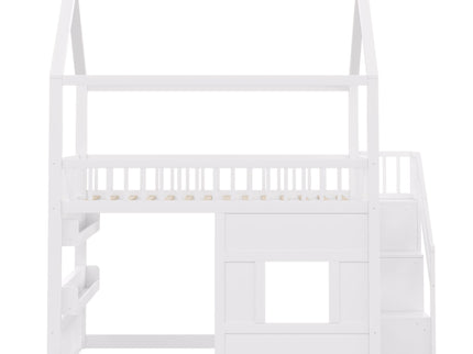 House Bed With Built-In LED Shelf Light