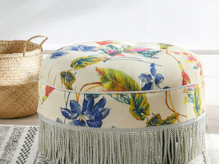 Yolanda - Round Upholstered Accent Ottoman