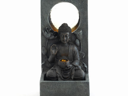 Zen - Outdoor Buddha Waterfall Fountain - Black