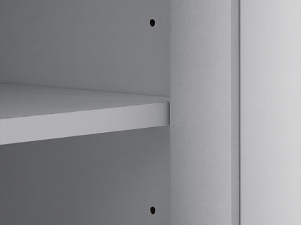 Tall Freestanding Bathroom Storage Cabinet With Adjustable Shelves And Side Hooks