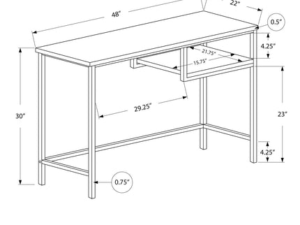 Computer Desk For Home Office, Compact Modern Design, Contemporary & Modern