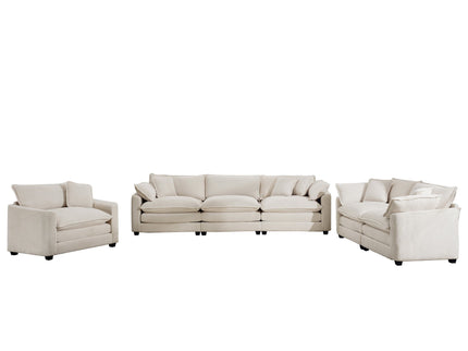 Elegant Oversized Sectional Sofa Set With Deep Seats And Flexible Layout