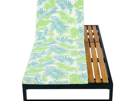 Chaise Lounge Set, 5 Position Adjustable, Flat Side Surface Storage