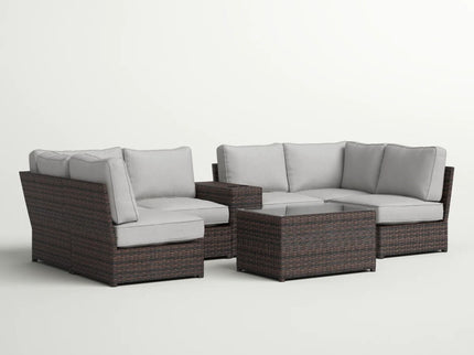 Stylish Modular Wicker Patio Seating Group