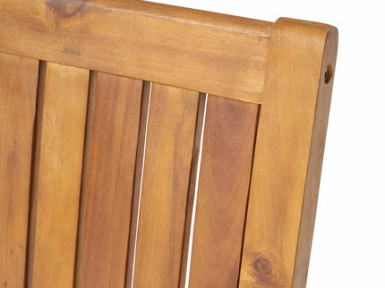Amethyst - Outdoor Dining Chair With Slat Design (Set of 2) - Natural