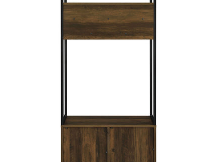 Flora - 2 Door Coat Rack Hall Tree Storage Bench And Multi Functional Storage - Natural