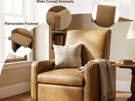 Manual Recliner Chair, 2 Position With 160° Adjustable Backrest For Living Room