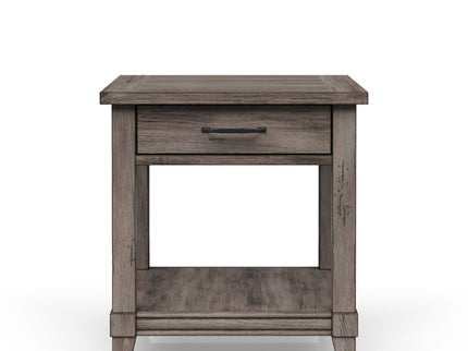 End Table With Storage Drawer Usn - Gray