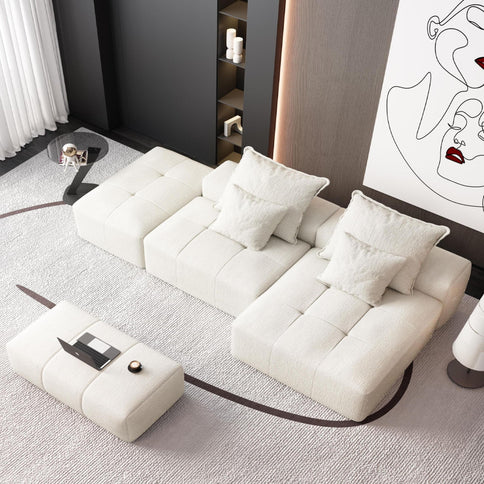 Modern Oversized Diy Combination Modular Sectional Sofa With Pillows