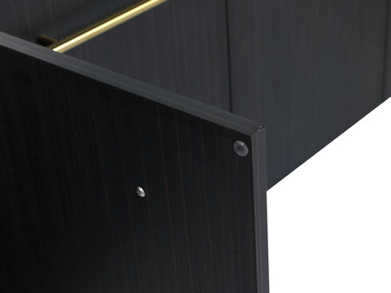 Modern Wall Mounted Bathroom Vanity With Resin Sink And Storage Rack