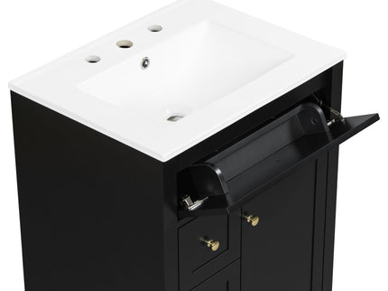 Modern Black Bathroom Vanity With Sink
