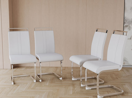 Modern Dining Chairs With Padded Seat, High Back