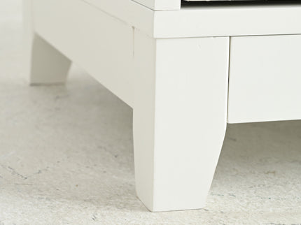 Modern Upholstered Glass Display Cabinet With Adjustable LED Light - White
