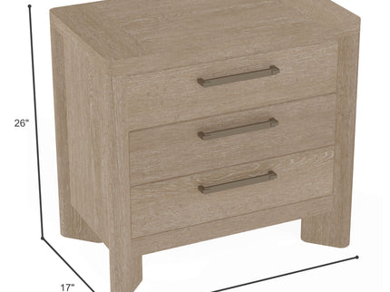 3 Drawer Nightstand - Tan