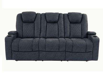 Power Reclining Sofa With Adjustable Headrest - Inky Blue