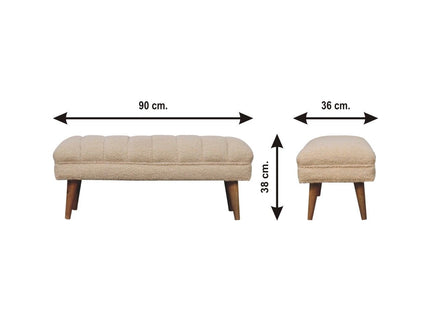 Puffer Bench - Beige