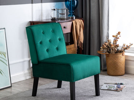 Reese - Living Room Armless Button Tufted Pattern Accent Chair (Set of 2)