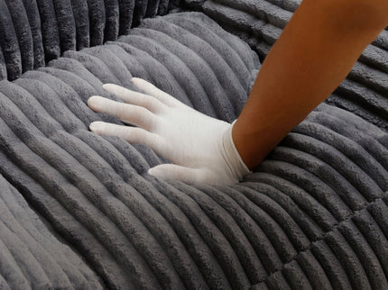 Giant Bean Bag Chair With Armrests And Footstool
