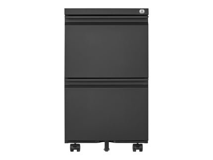 2 Drawer File Cabinet With Lock, Metal Under Desk Rolling Filing Cabinet Fits Letter / Legal / A4 Size For Home Office, Mobile Filing Cabinet