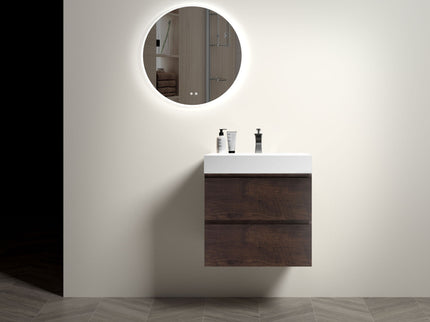 Alice - Bathroom Vanity Wall Mounted With Sink, Large Storage Floating Bathroom Vanity For Modern Bathroom, One-Piece Sink Basin Without Drain And Faucet