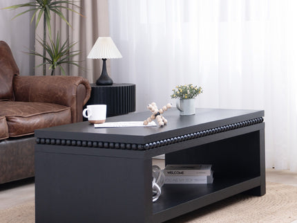 Modern Coffee Table With Beaded Trim