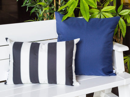 Horizon - Stripe Pillow Outdoor & Indoor - Black