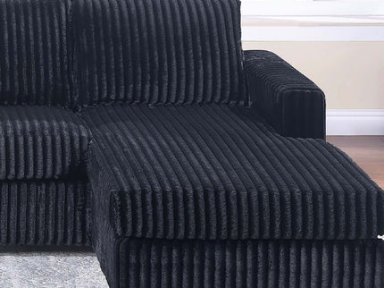 U-Shaped Sectional Set With Cushion Back Armless Chairs Right And Left Arm Chaise